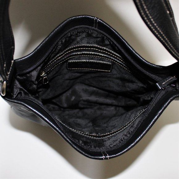 Tignanello Black Leather Shoulder Bag - Picture 7 of 9